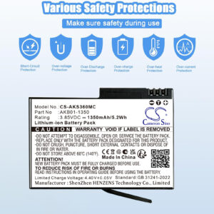 AKASO 360 BATTERY AKB01-1350 Replacement Battery 1350mAh