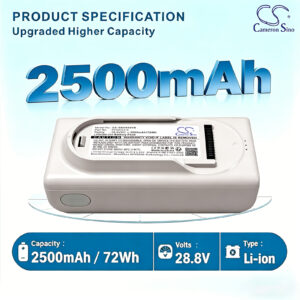 2500mAh Replacement Battery for Roborock H60 Hub Pro, PF082ULK