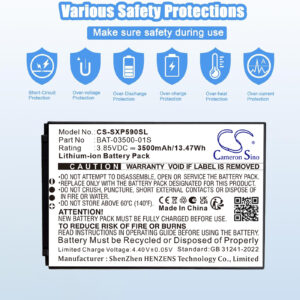 Sonim XP5 Plus XP5900 Replacement Battery 3500mAh