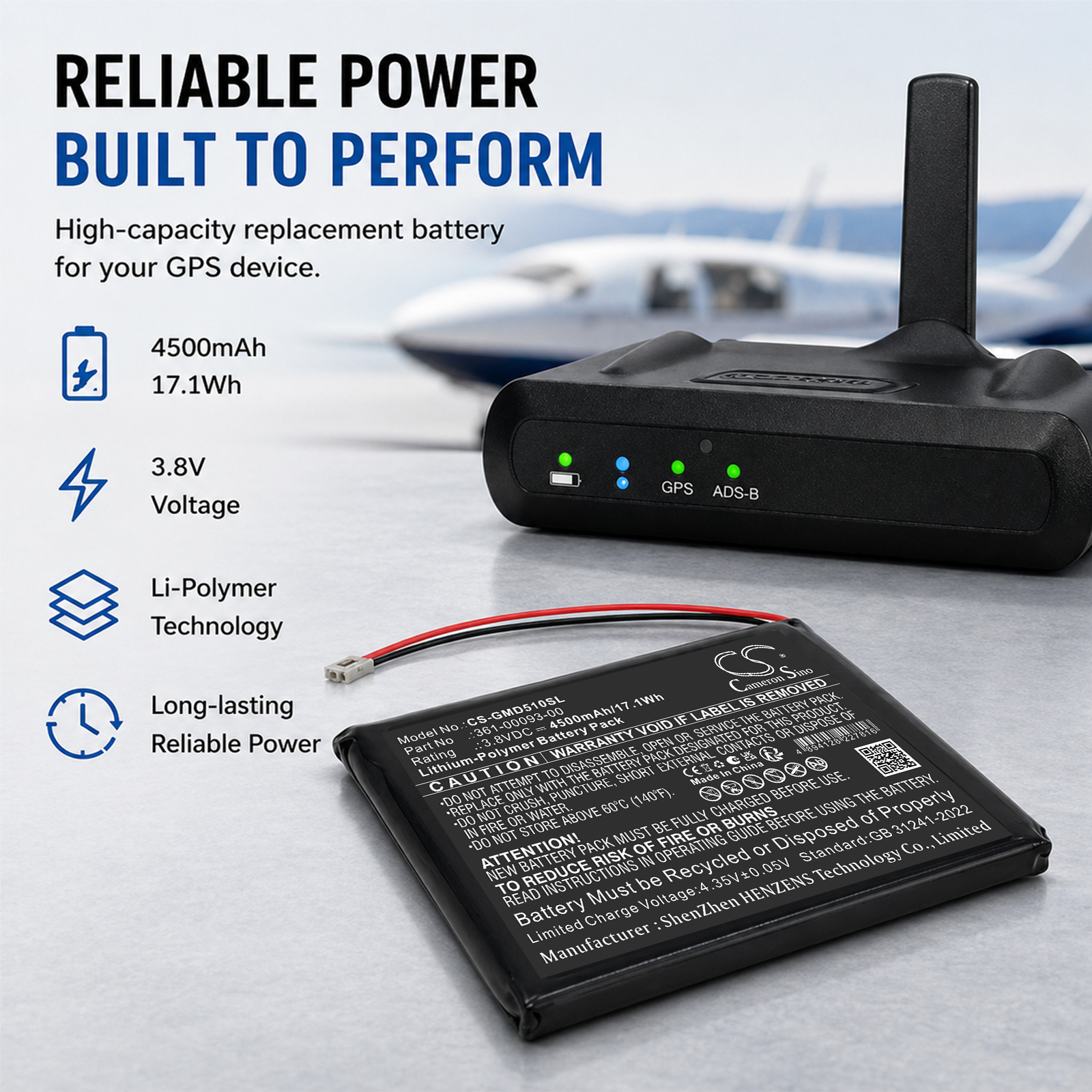 Garmin Replacement Battery 4500mAh