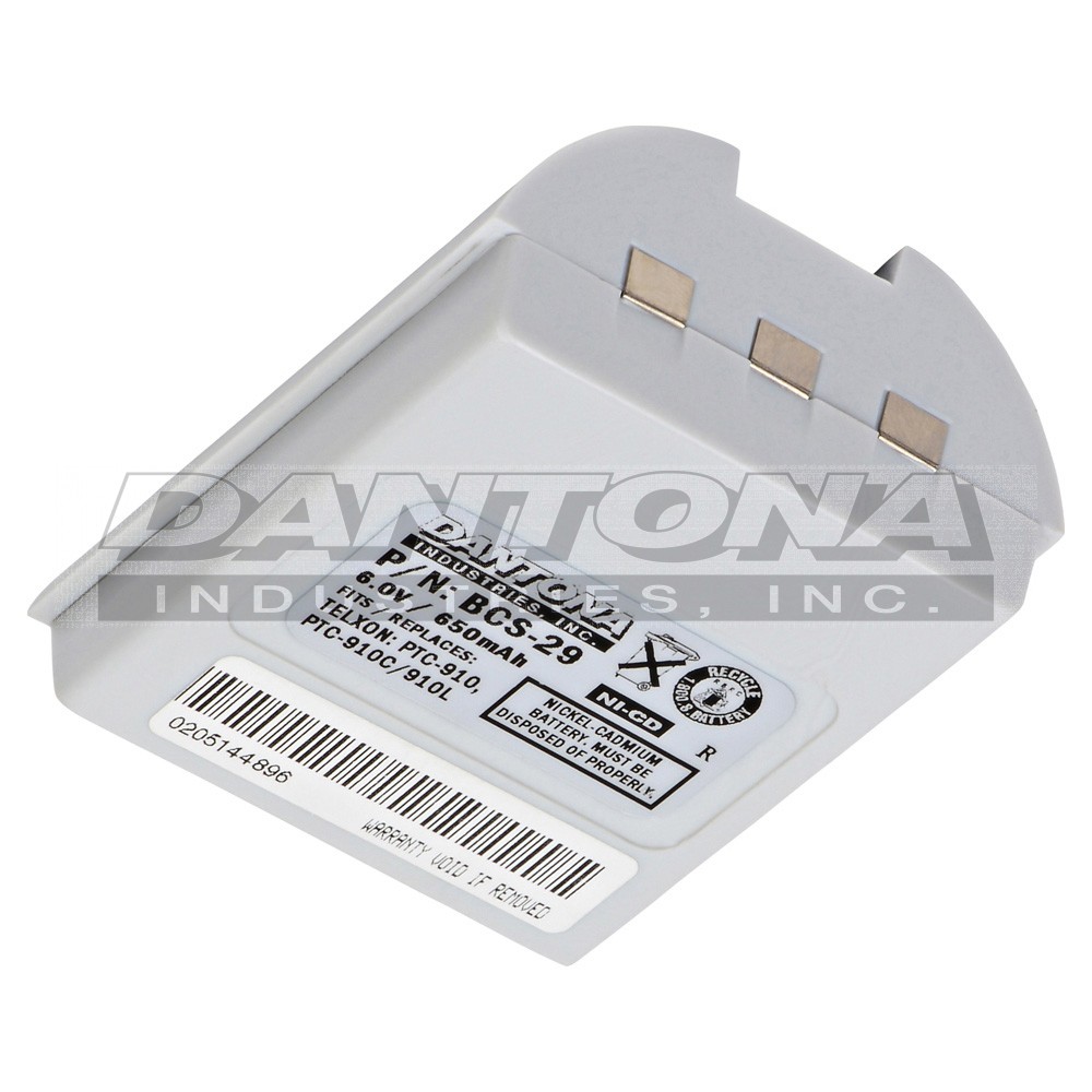 Symbol PTC-910 Barcode Scanner Replacement Battery 6V 650mAh