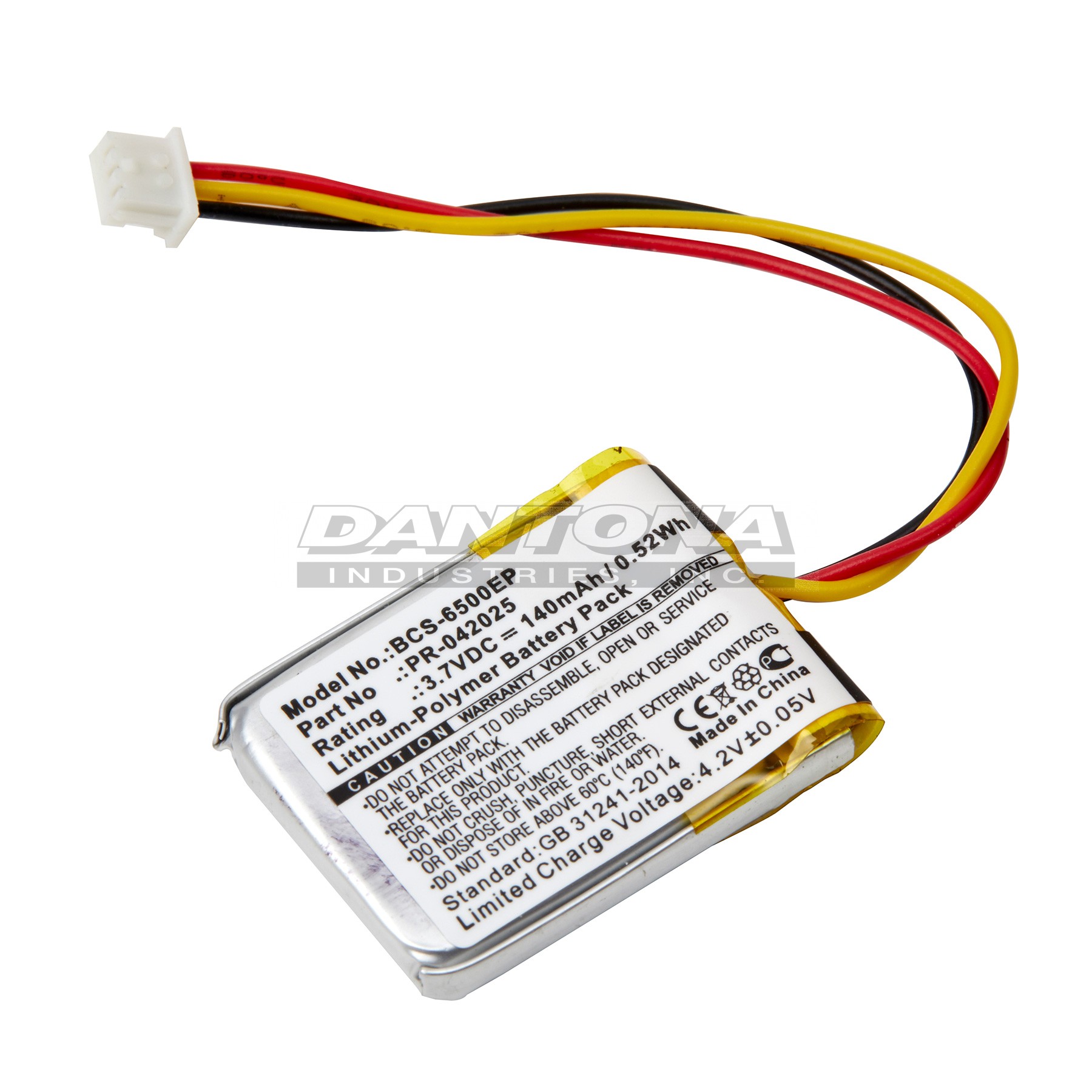 Dolphin 6500EP PR-042025 Replacement Battery 3.7V 140mAh