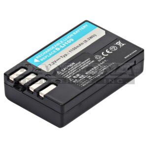 Pentax D-LI109 K-30 K-50 K-R K-S1 K-S2 Replacement Battery 7.2V 1150mAh