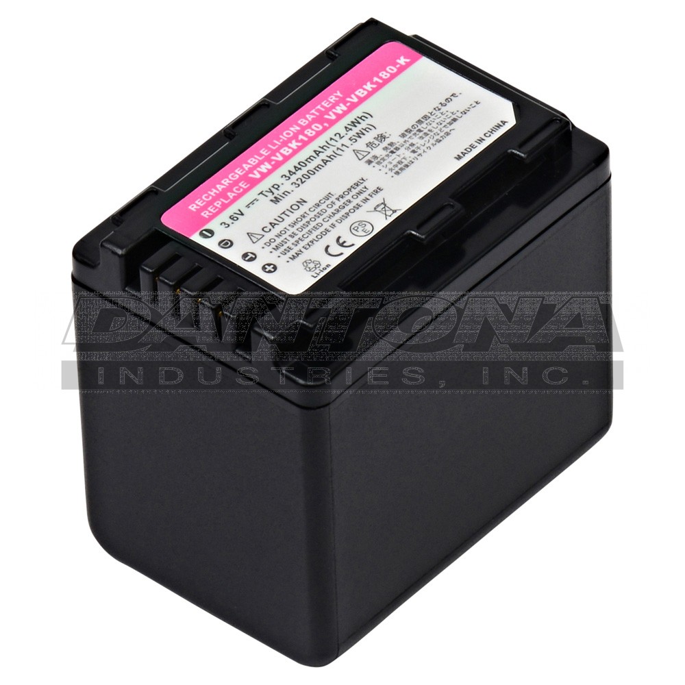 Panasonic HC-V10 HC-V500 Replacement Battery 3.6V 3440mAh