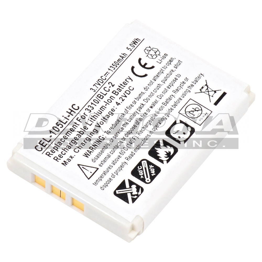 Nokia 3360 3361 3390 3395 Replacement Battery 3.7V 1300mAh