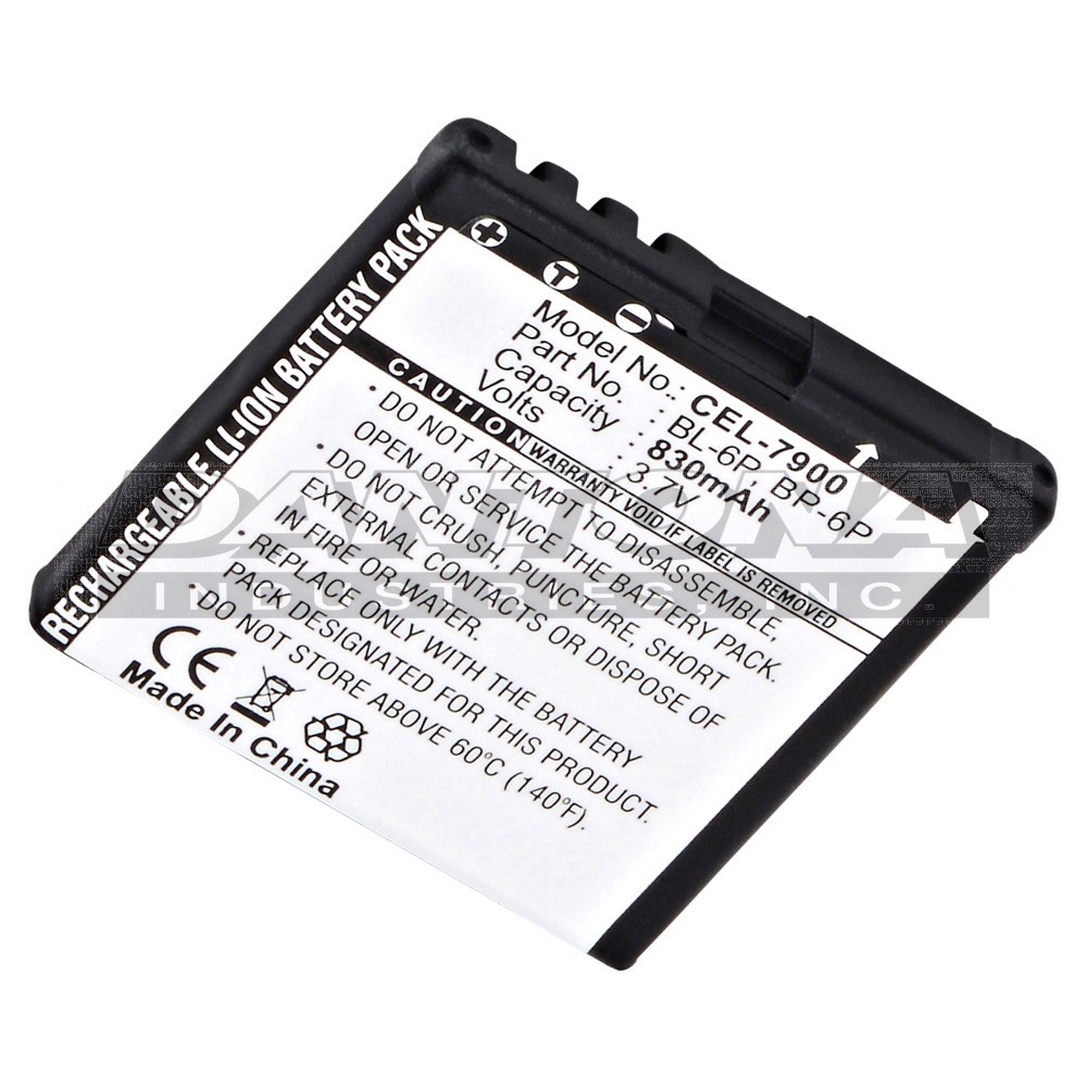 Nokia 6500 7900 BL-6P BP-6P Replacement Battery 3.7V 830mAh