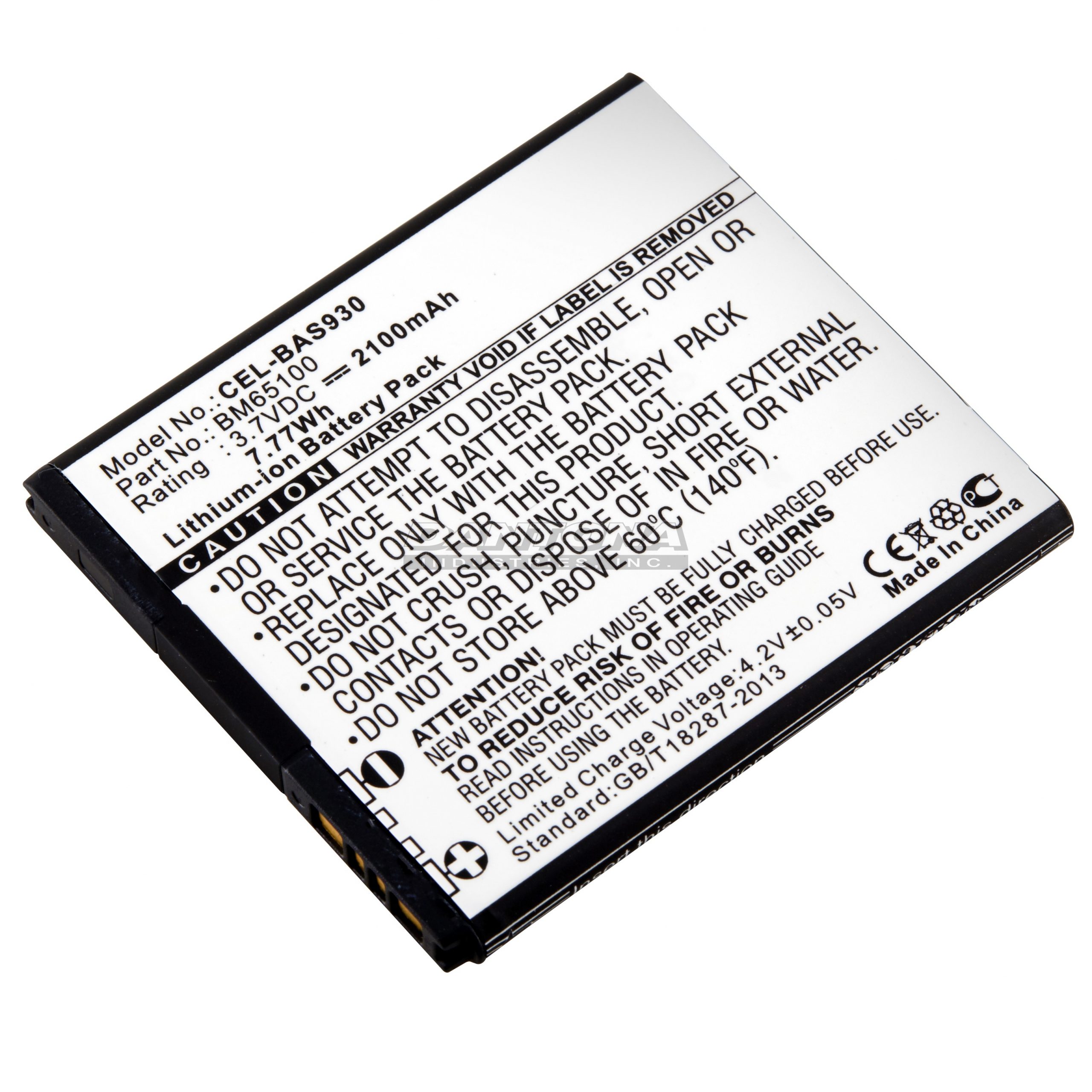 HTC 0PCV200 0PO100 35H00213-00M 35H00215-00M Replacement Battery 3.7V 2100mAh