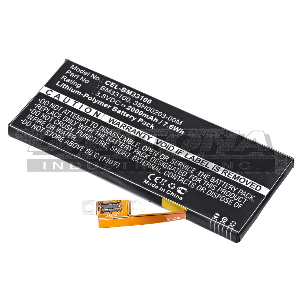 HTC 35H00203-00M BM33100 First Cell Phone Replacement Battery 3.8V 2000mAh
