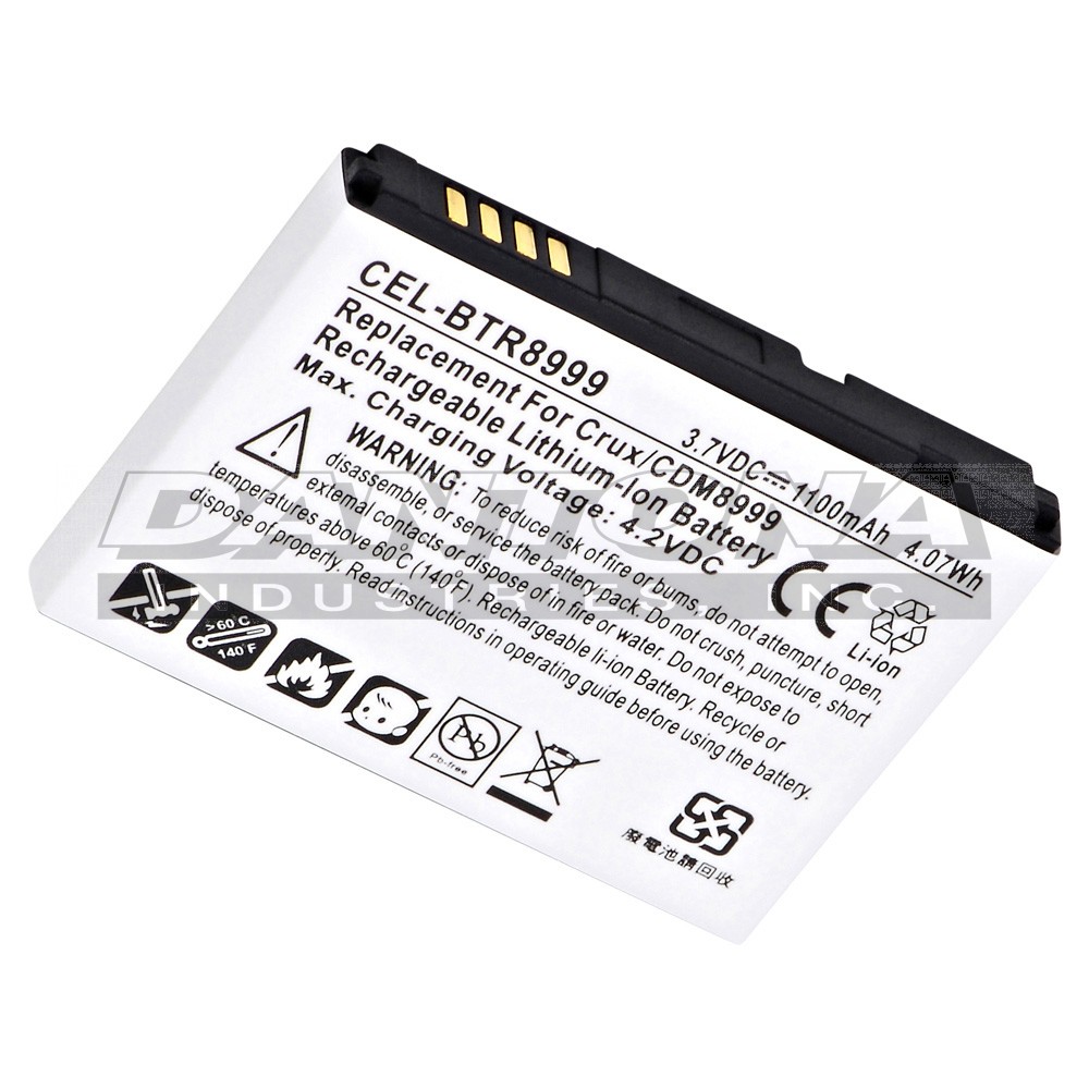 Pantech BTR8999 CDM8999 Replacement Battery 3.7V 1100mAh