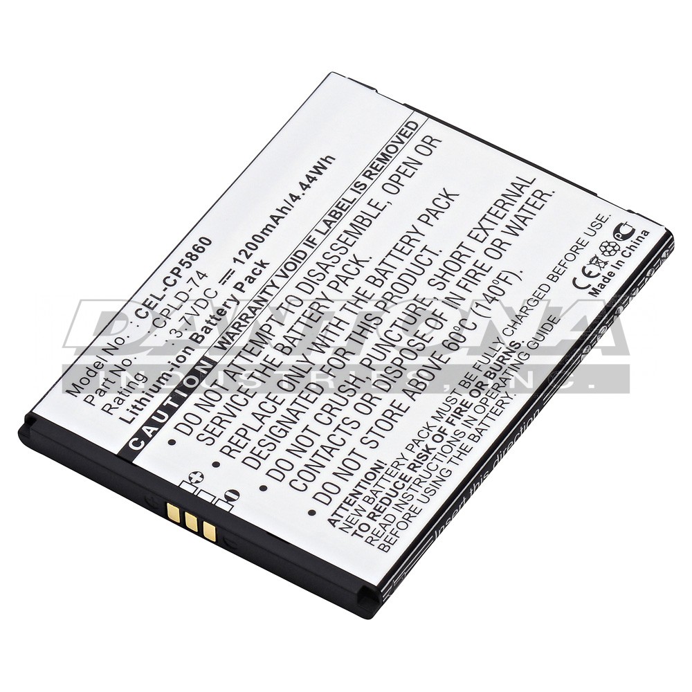 Coolpad CEL1153 CP5860EM Replacement Battery 3.7V 1200mAh
