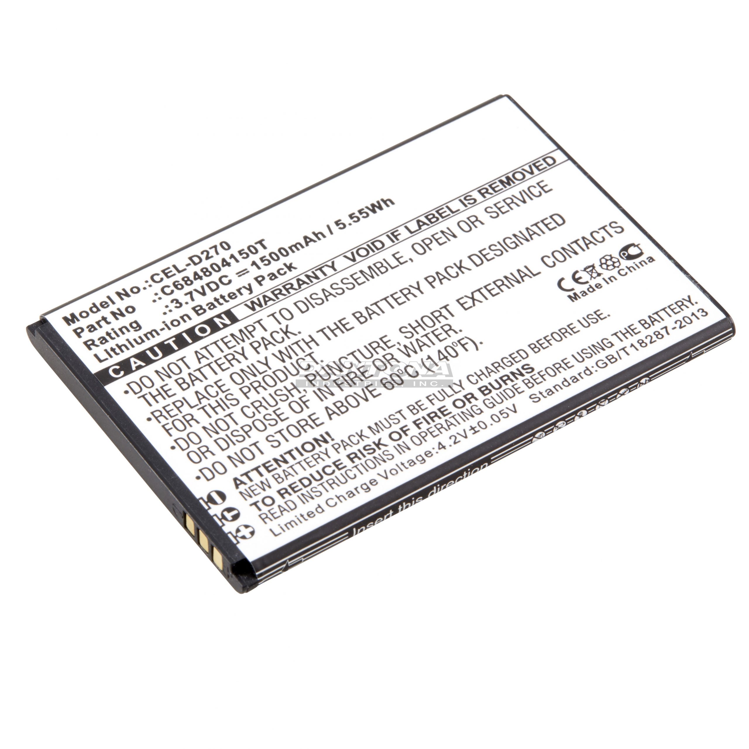 BLU C6804804150T D270 Replacement Battery 3.7V 1500mAh