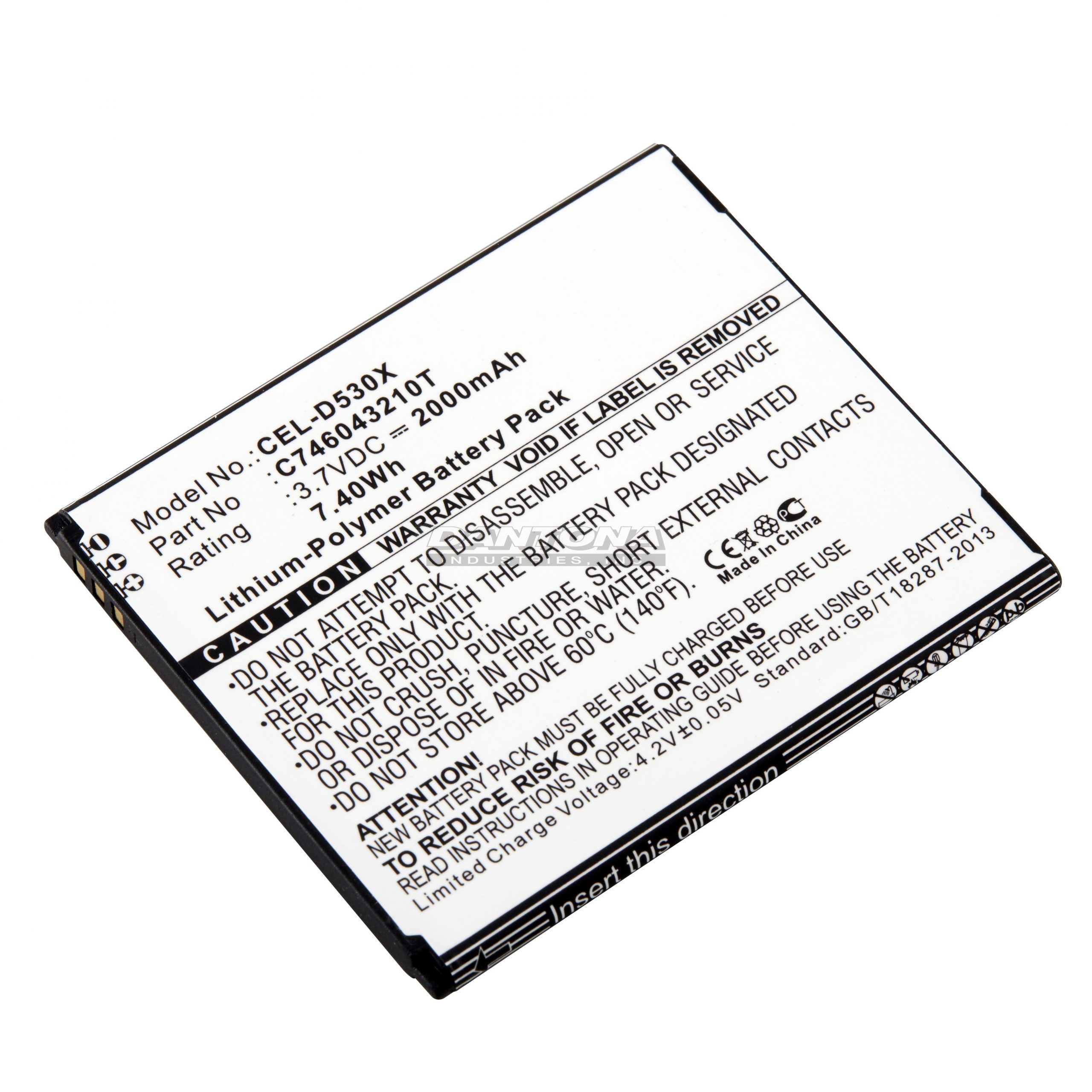 BLU C706045200P D010 Replacement Battery 3.7V 2000mAh
