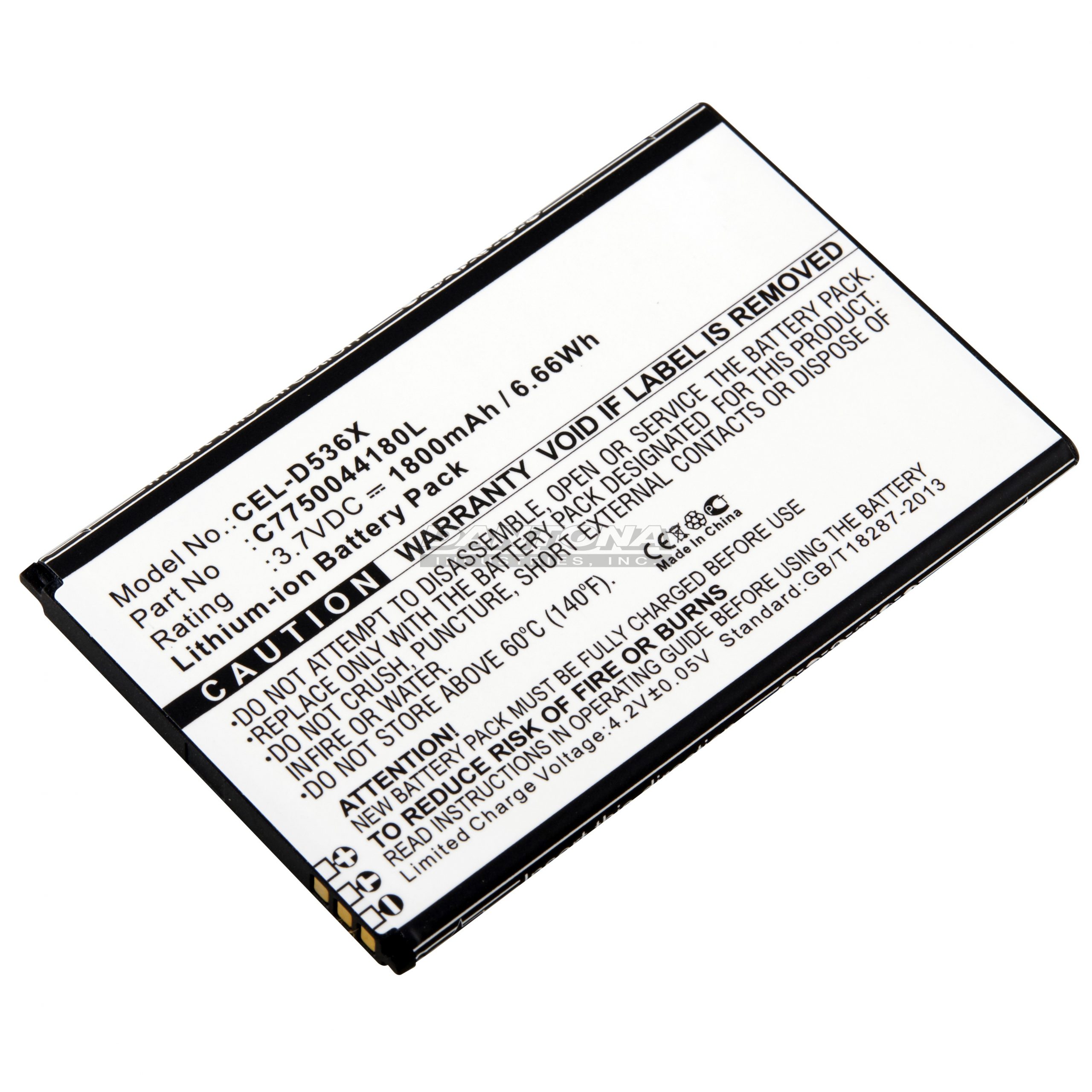 BLU C775004180L D536 Replacement Battery 3.7V 1800mAh