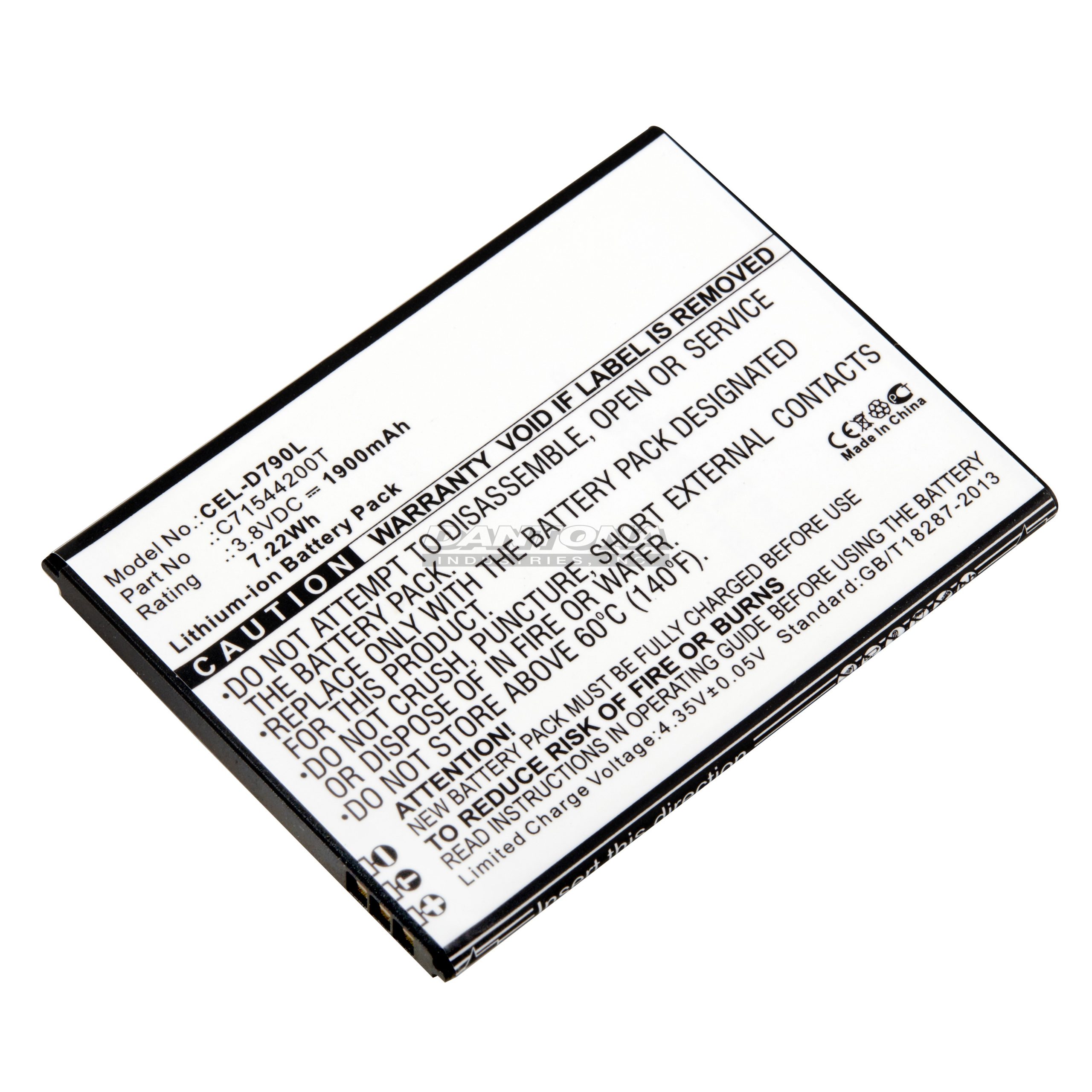 BLU C71544200T D790 Replacement Battery 3.8V 1900mAh