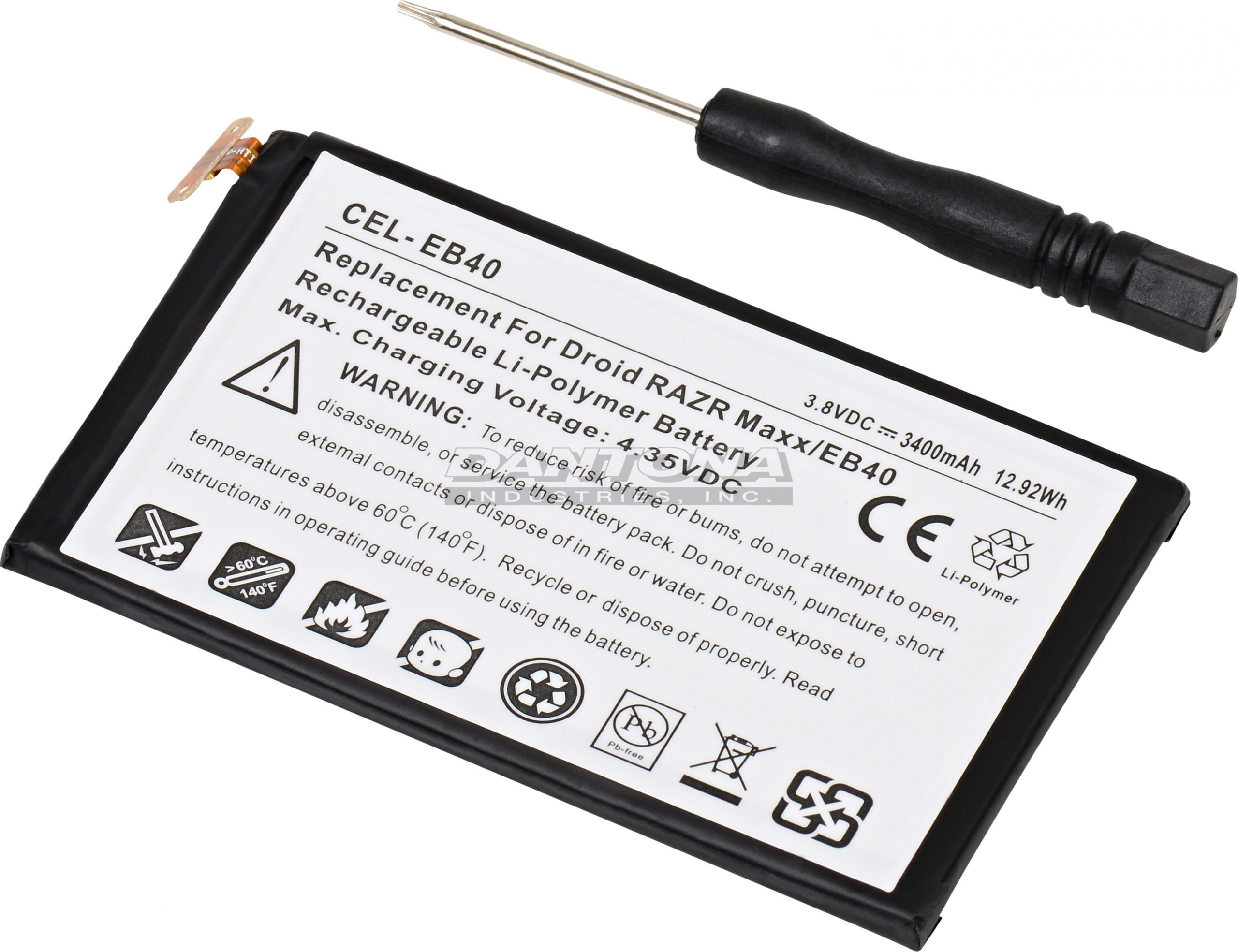 Motorola Droid RAZR MAXX Replacement Battery 3.8V 3400mAh