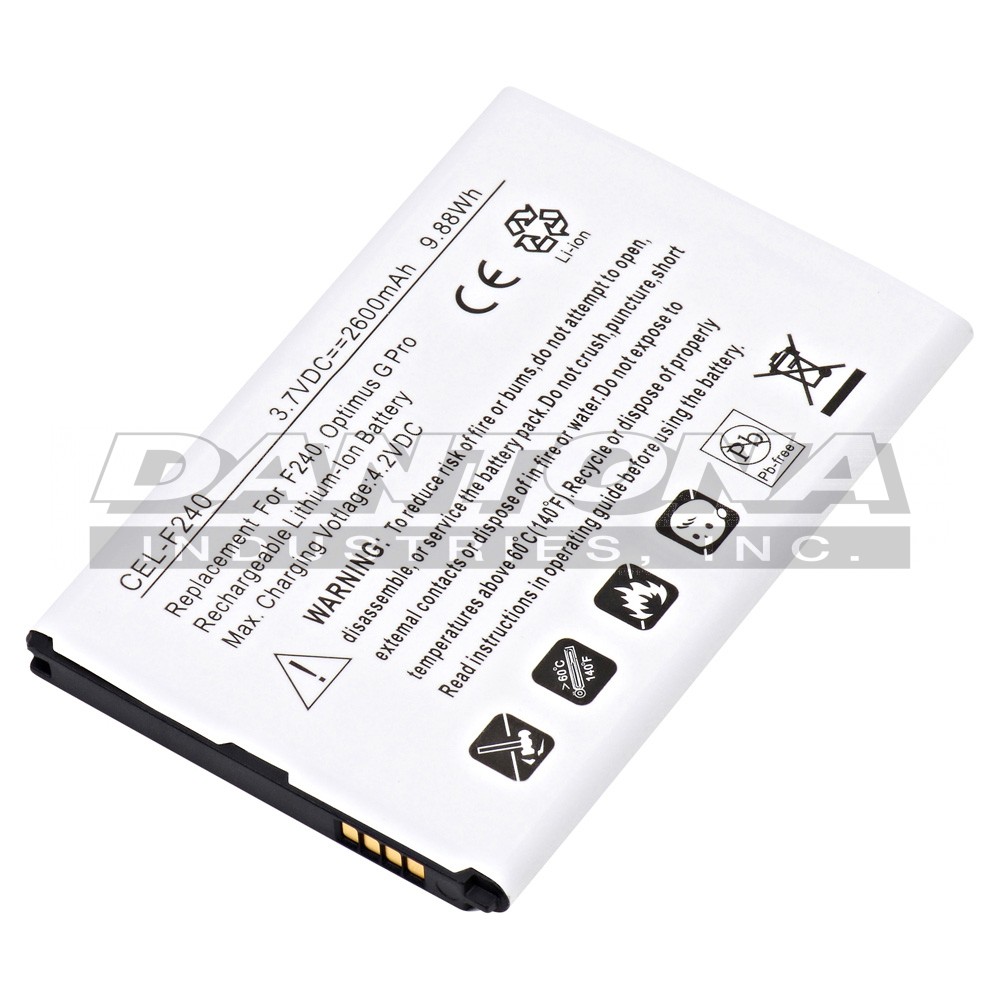 LG BL-48TH E985 F240K F240L Replacement Battery 3.7V 2600mAh