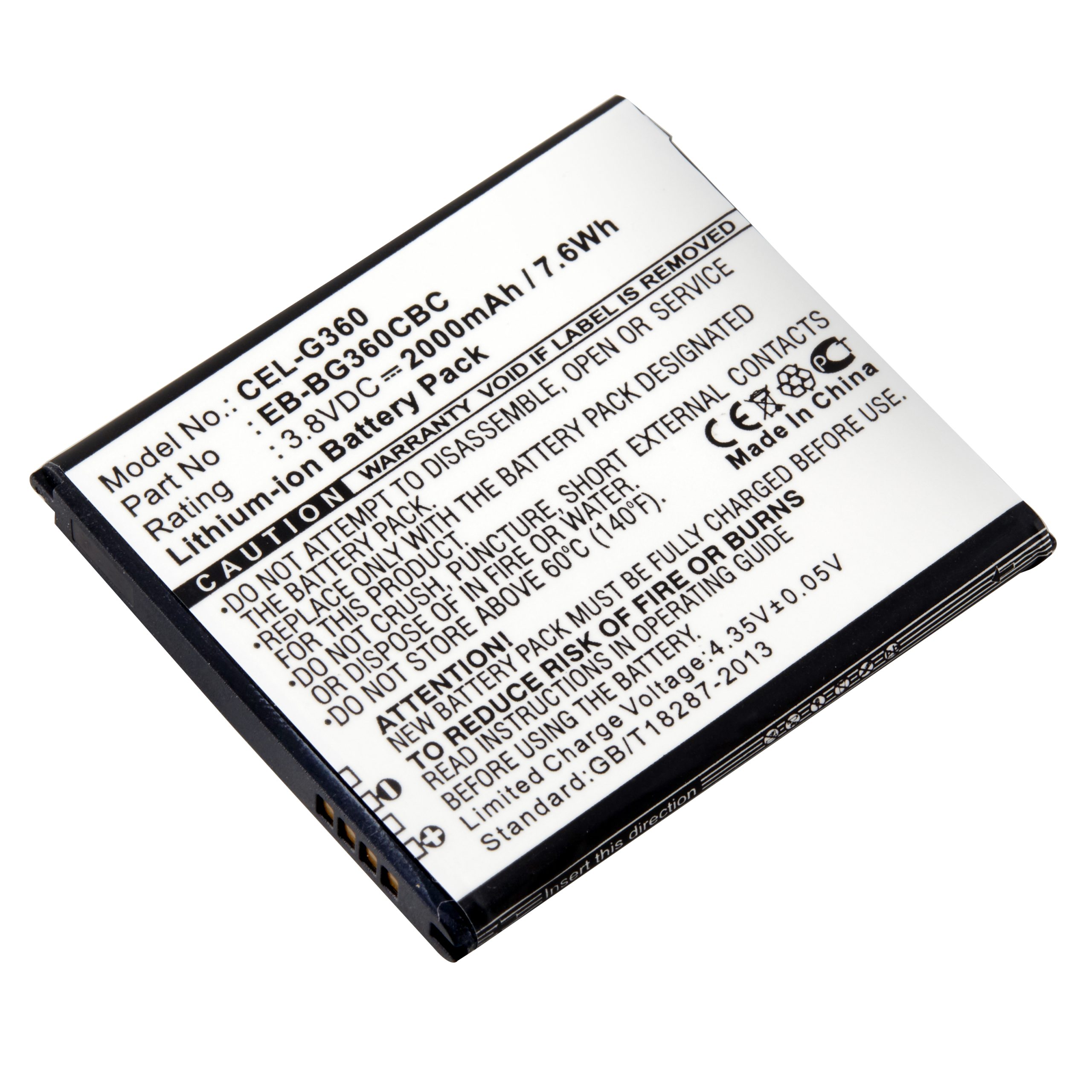 Samsung EB-BG360BBE Replacement Battery 3.8V 2000mAh