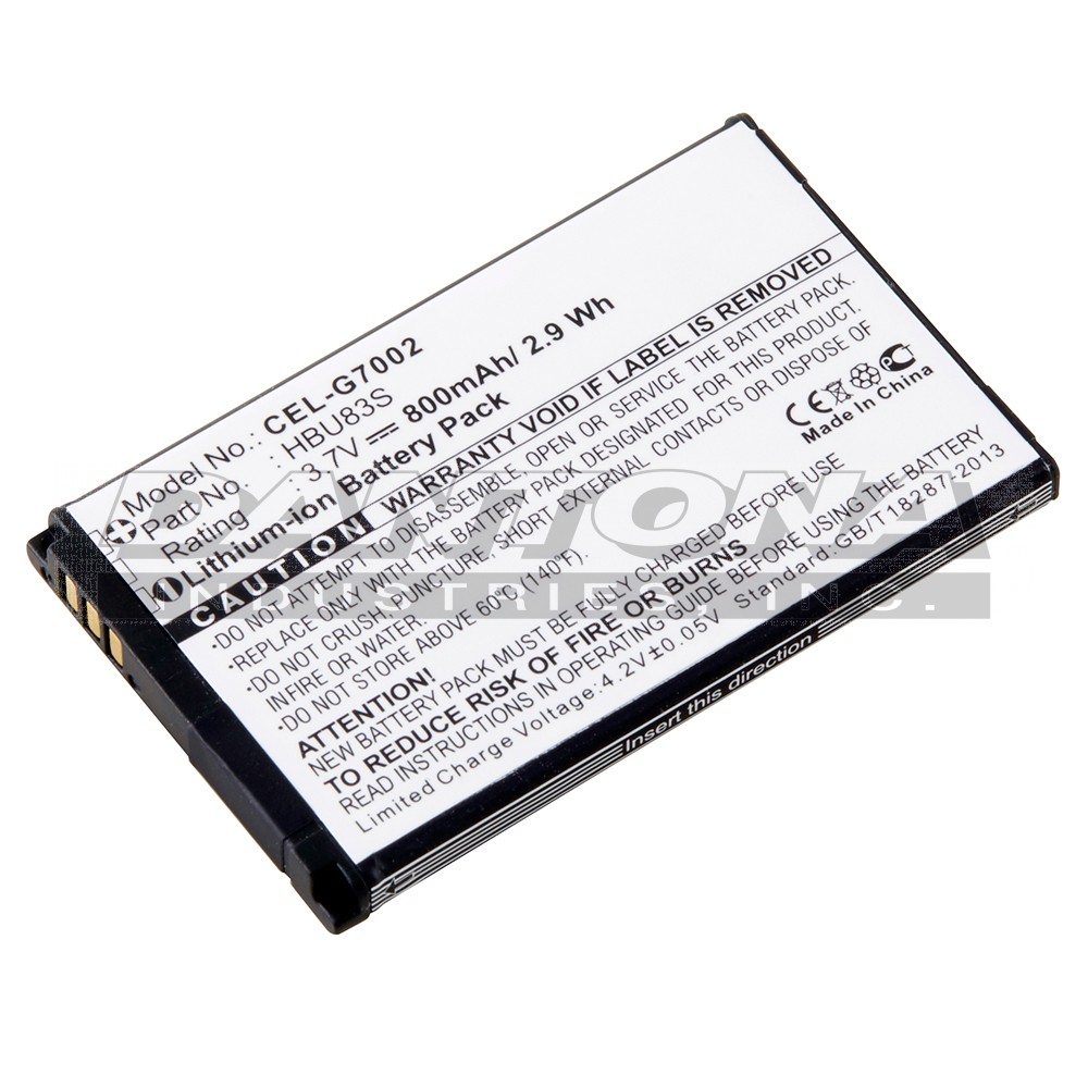 Huawei A608 C2008 C2202 Replacement Battery 3.7V 800mAh