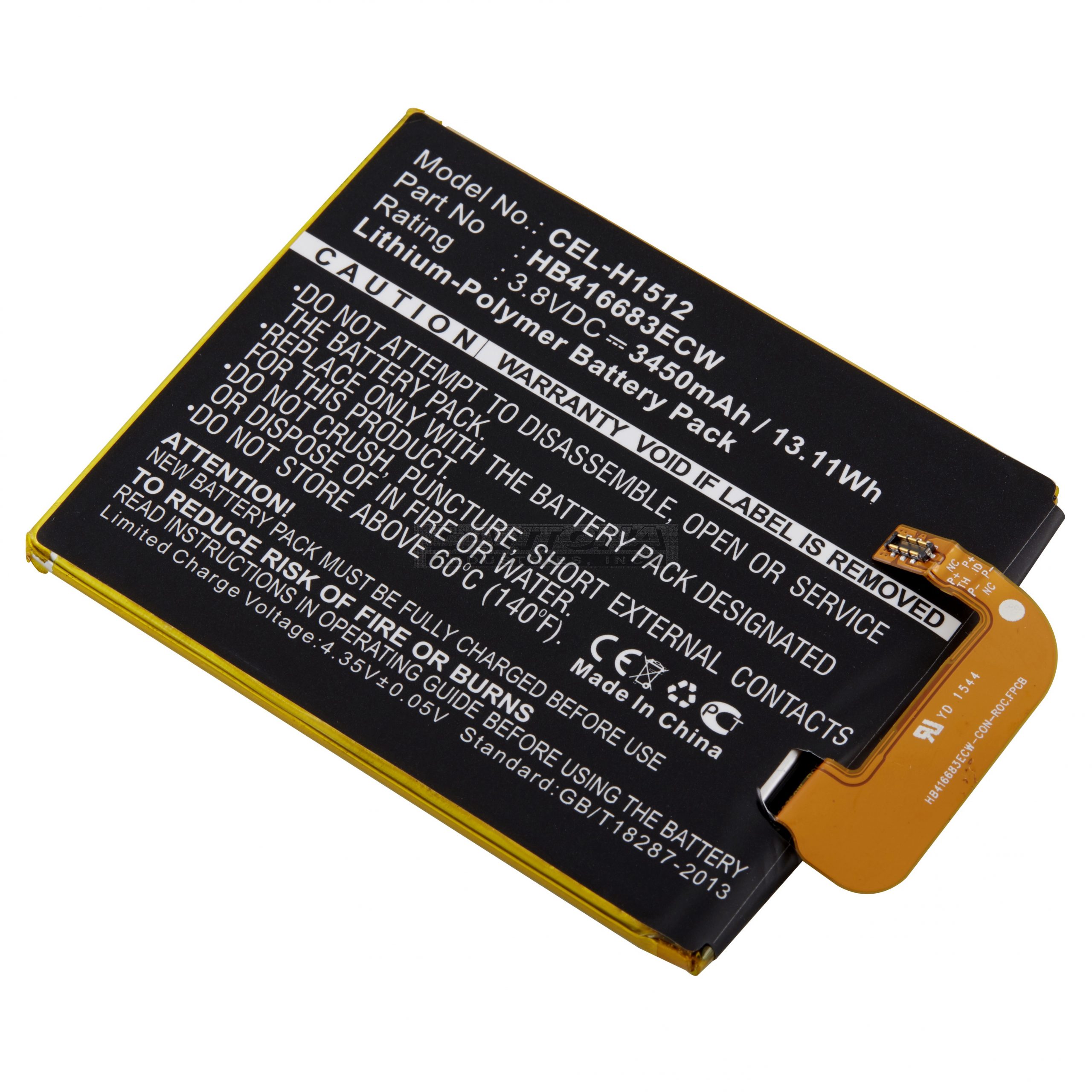 Google Angler HB416683ECW Replacement Battery 3.8V 3450mAh