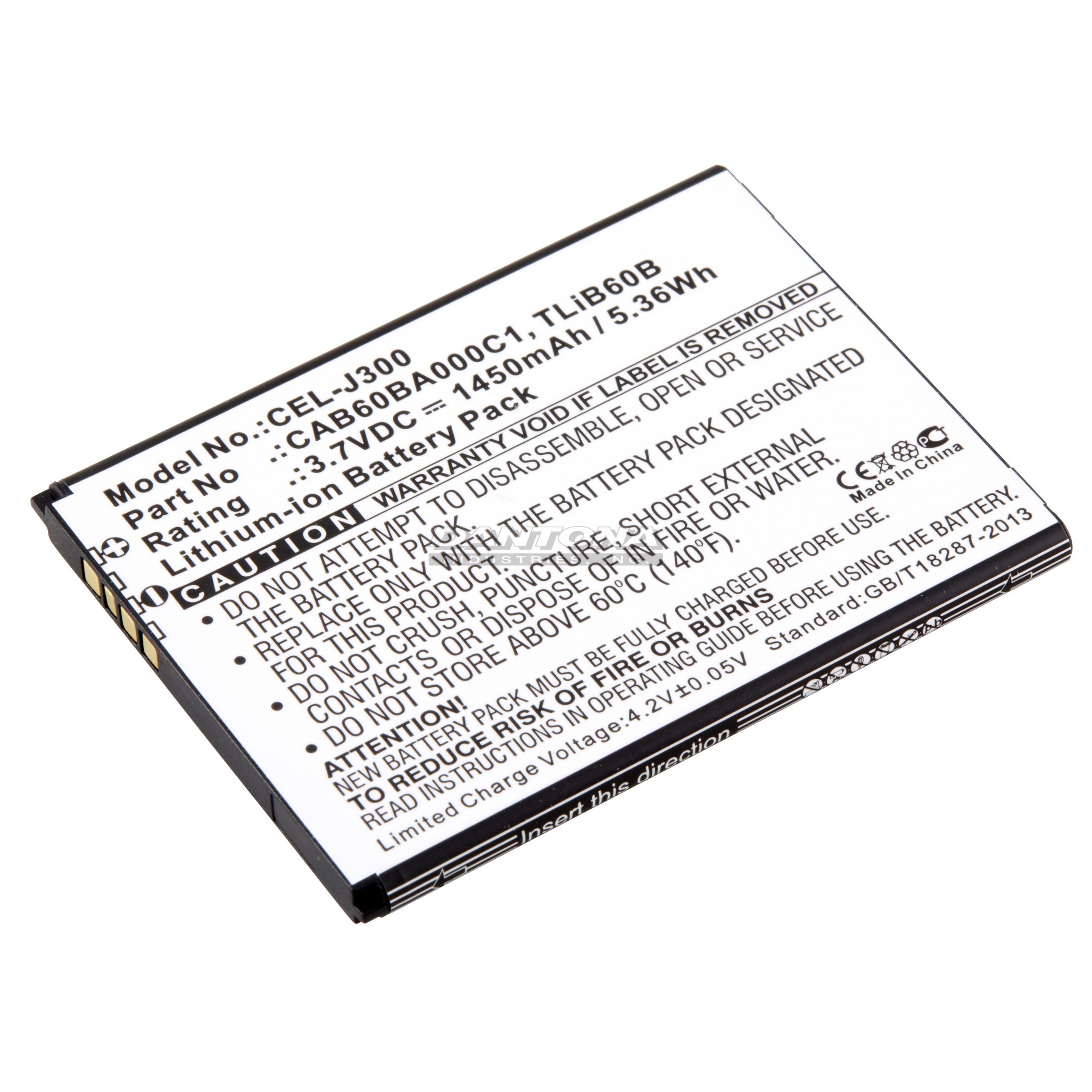 Alcatel ADR3045 Cell Phone Replacement Battery 3.7V 1450mAh