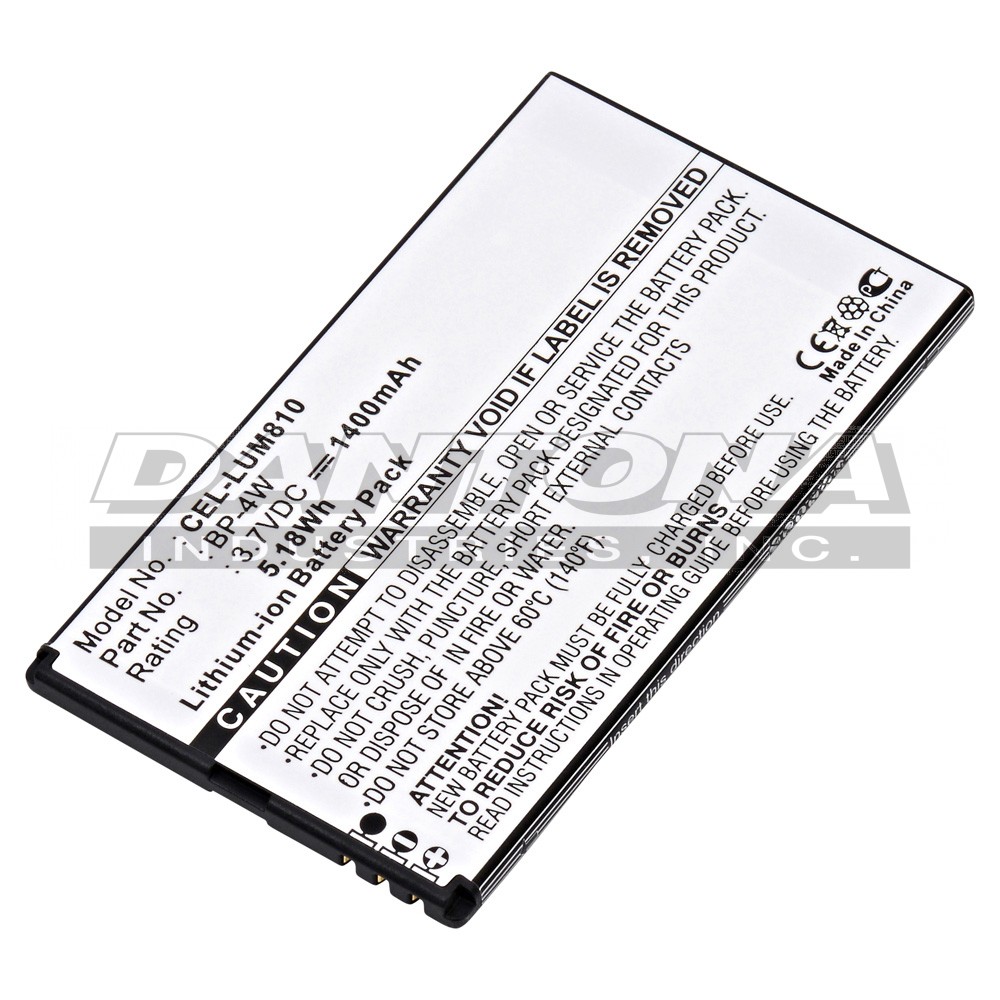 Nokia BP-4W Lumia 810 Replacement Battery 3.7V 1400mAh
