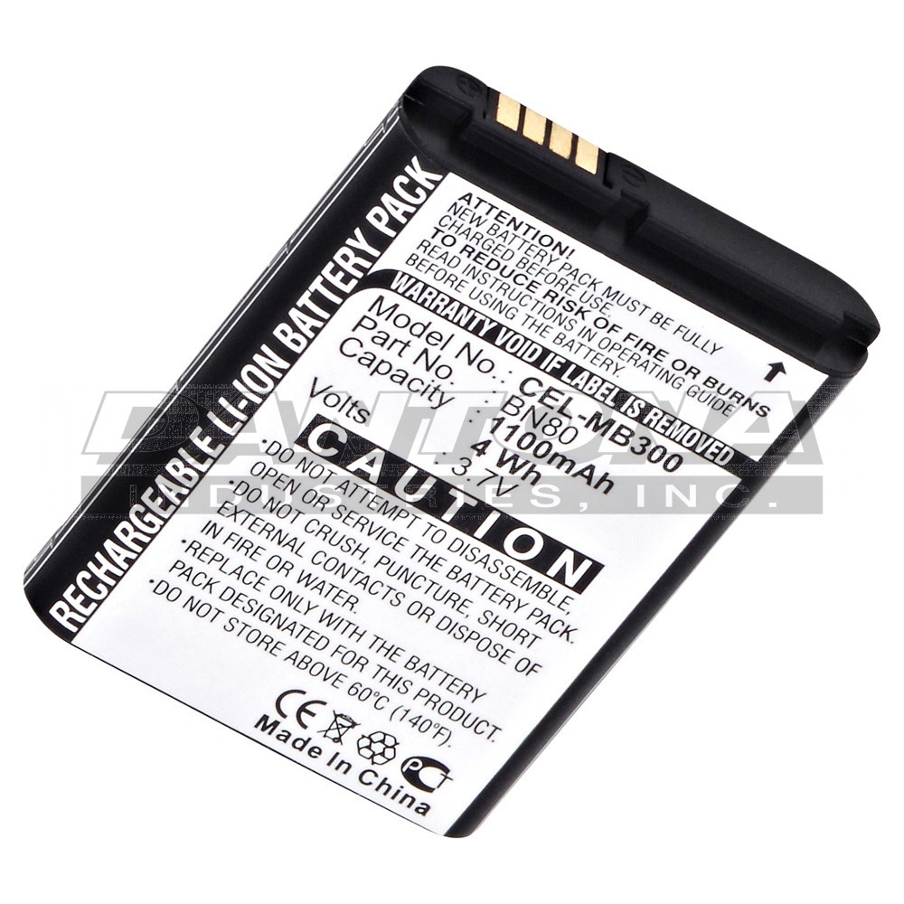 Motorola BACKFLIP BN80 ENZO Replacement Battery 3.7V 1100mAh
