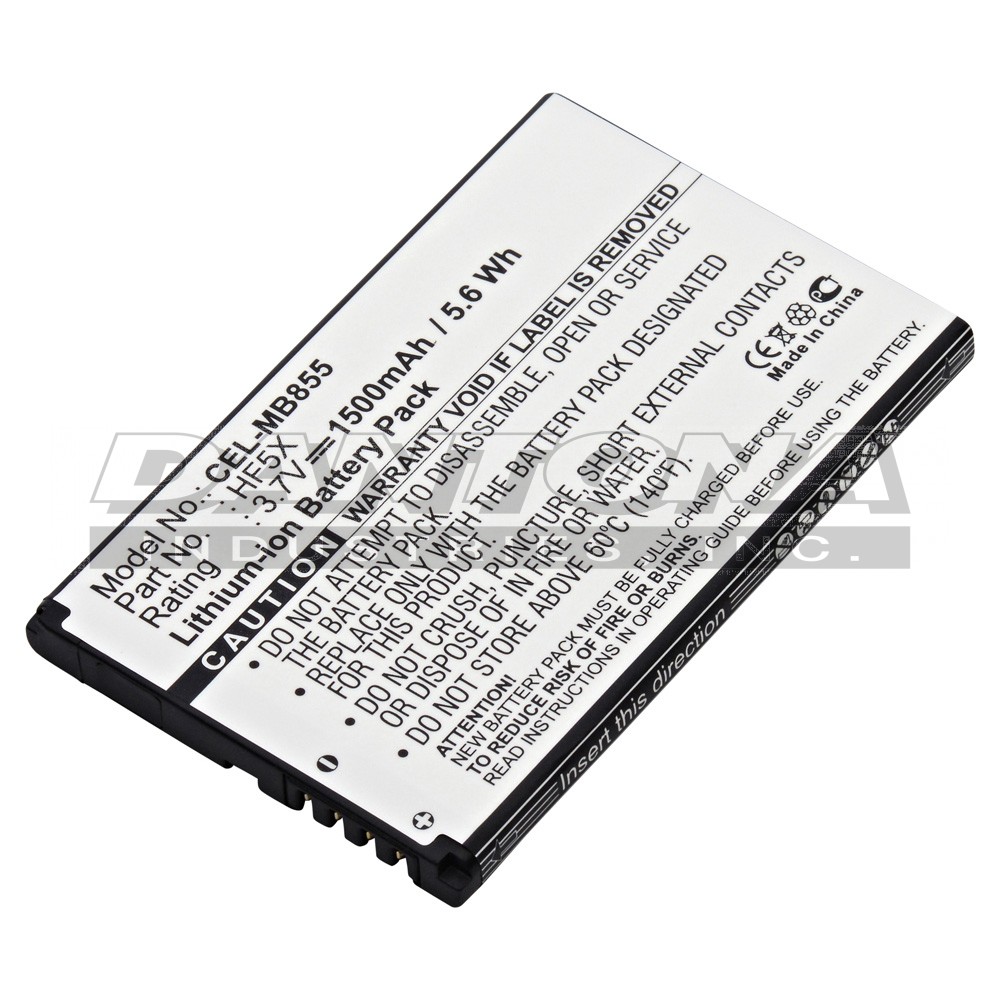 Motorola HF5X MB835 MB855 Replacement Battery 3.7V 1500mAh