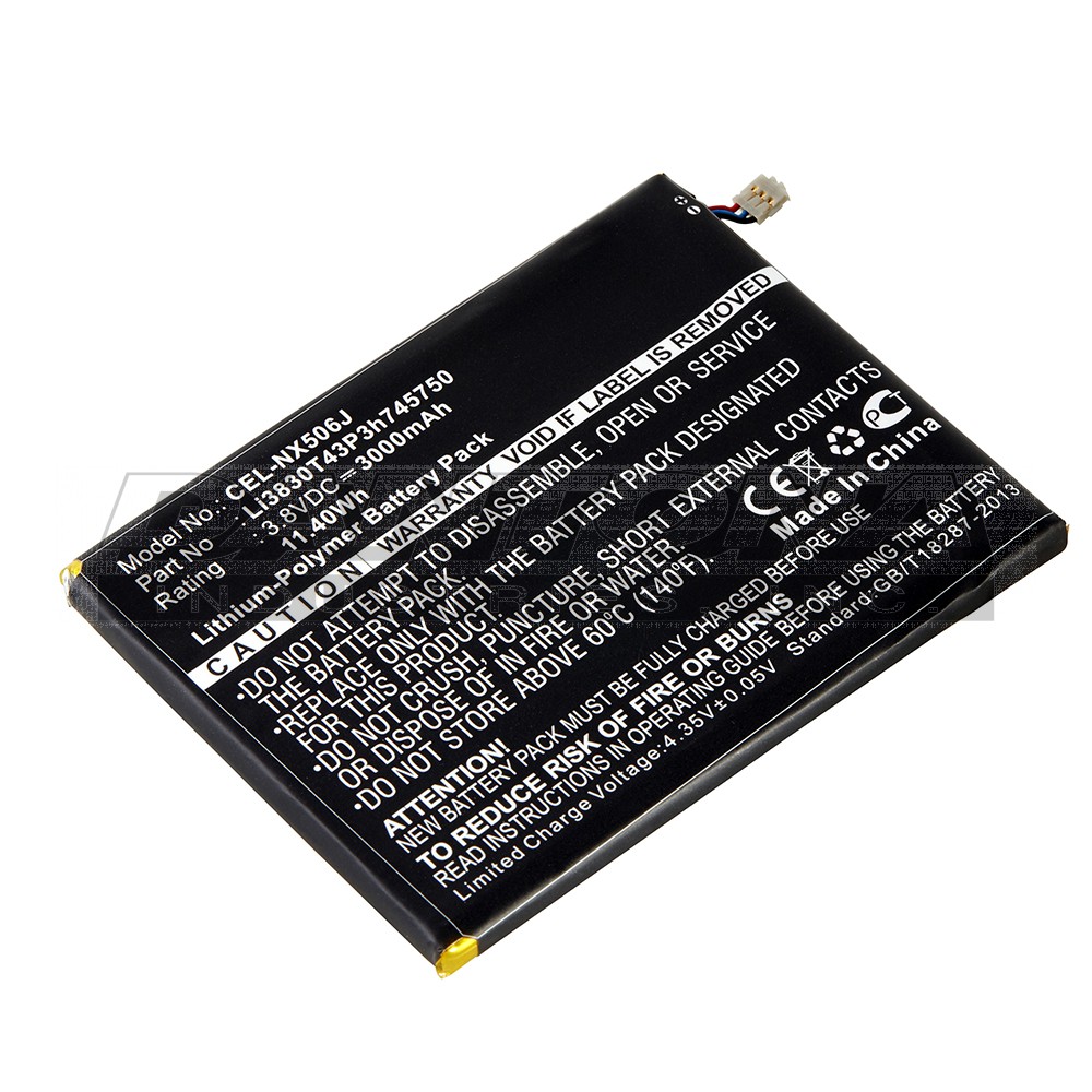 ZTE LI3830T43P3h745750 Replacement Battery 3.8V 3000mAh