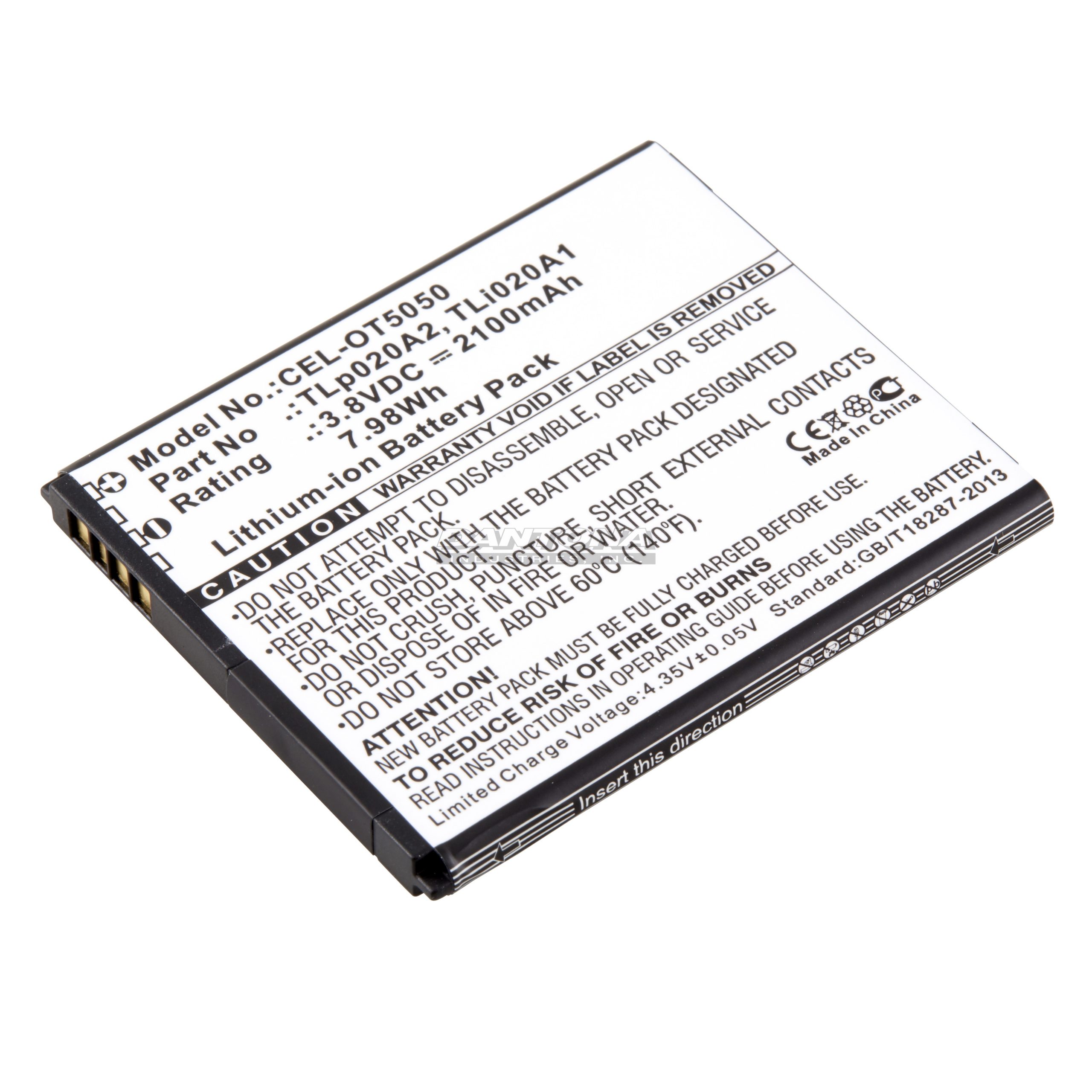 Alcatel One Touch POP S3 Replacement Battery 3.8V 2100mAh