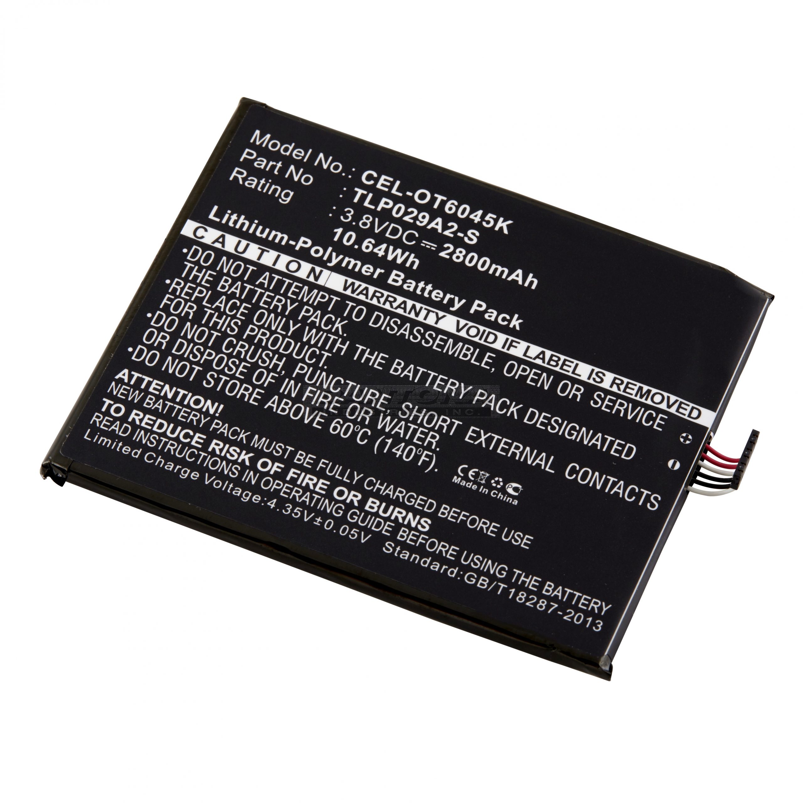Alcatel BAAL6045Y Cell Phone Replacement Battery 2800mAh