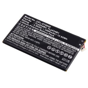 Alcatel TLp034B1 Hero N3 Replacement Battery 3.8V 3400mAh