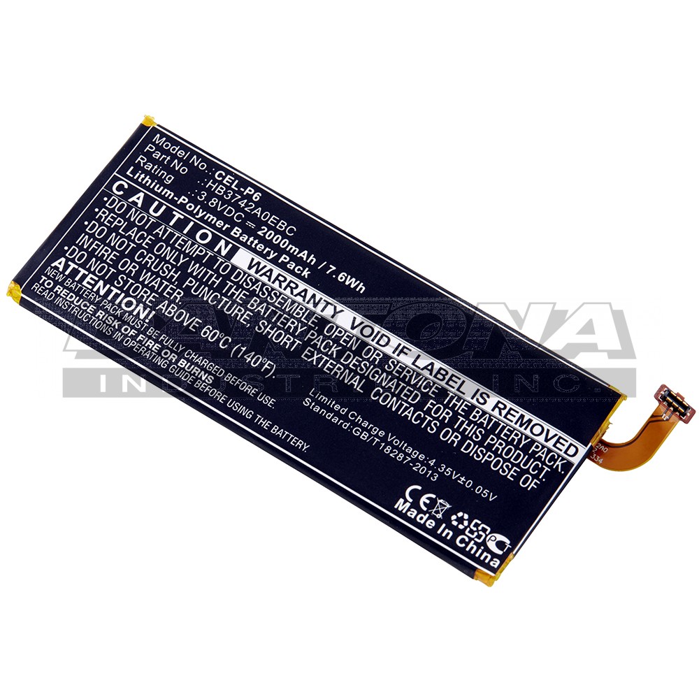 Huawei Ascend G6 Ascend P6 Replacement Battery 3.8V 2000mAh