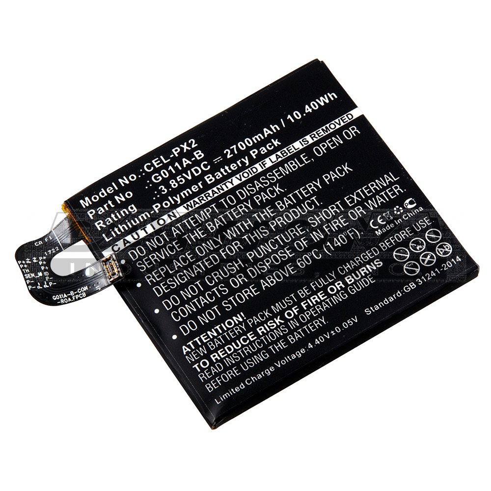 Google G011A Pixel 2 Cell Phone Replacement Battery 3.8V 2700mAh