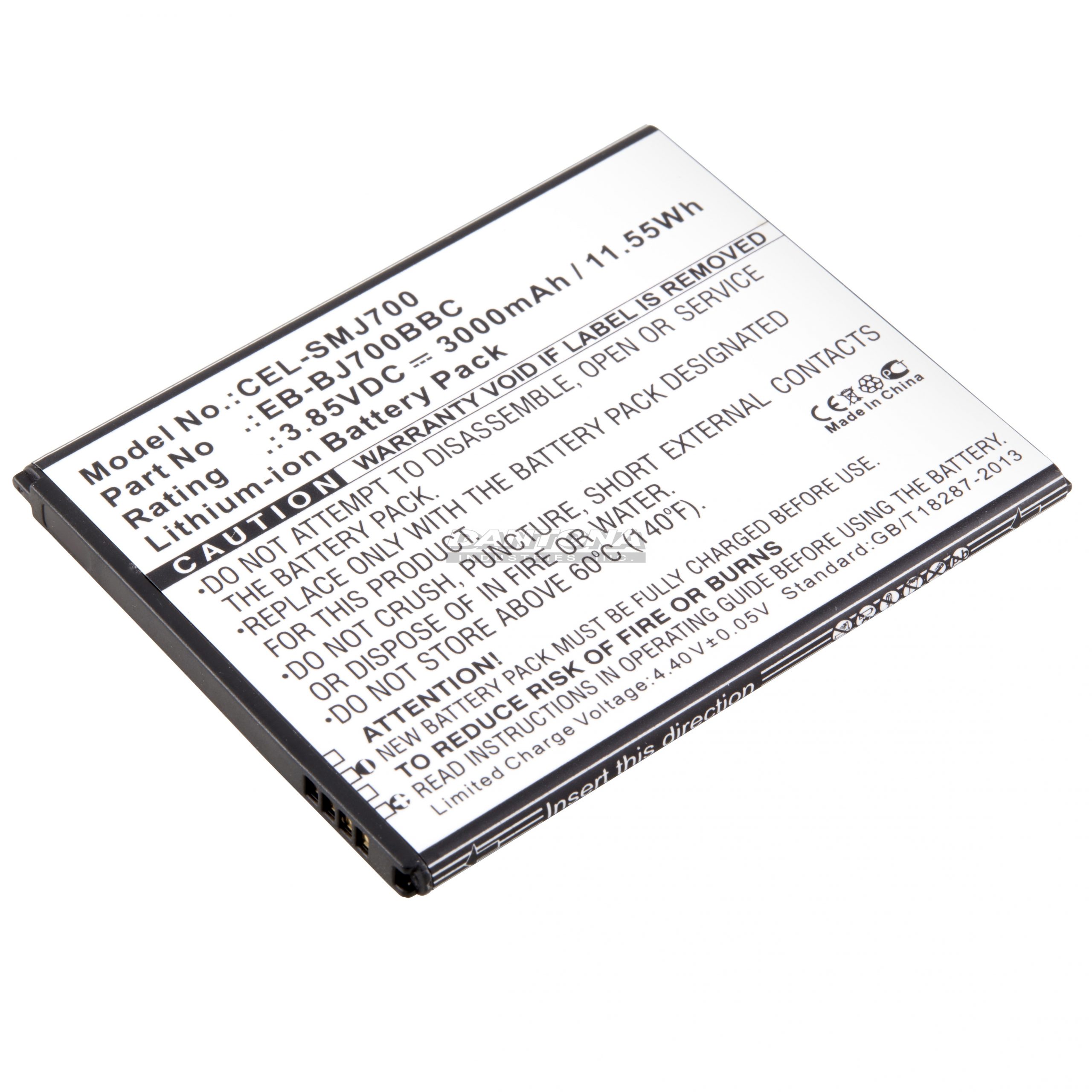 SMJ700 Samsung EB-BJ700BBC Replacement Battery 3.8V 3000mAh