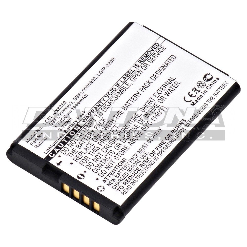 LG AX310 Helix LGIP-320R Replacement Battery 3.7V 1000mAh