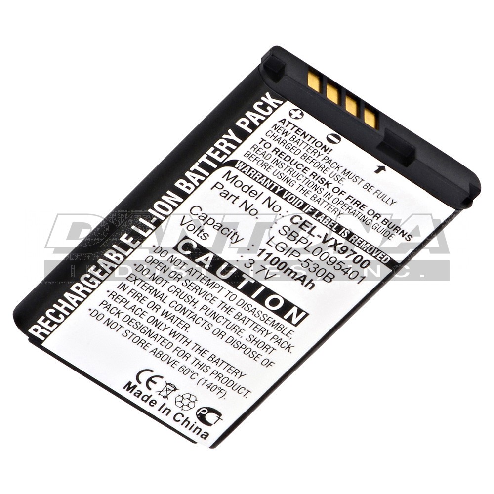 LG DARE BATTERY LGIP-530B Replacement Battery 3.7V 1100mAh