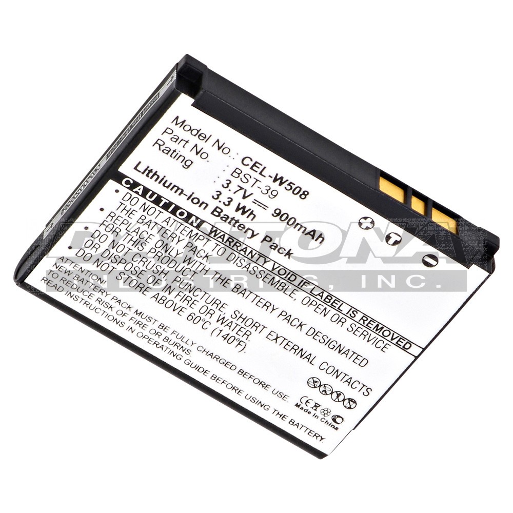 Sony Ericsson BST-39 C510 Replacement Battery 3.7V 900mAh