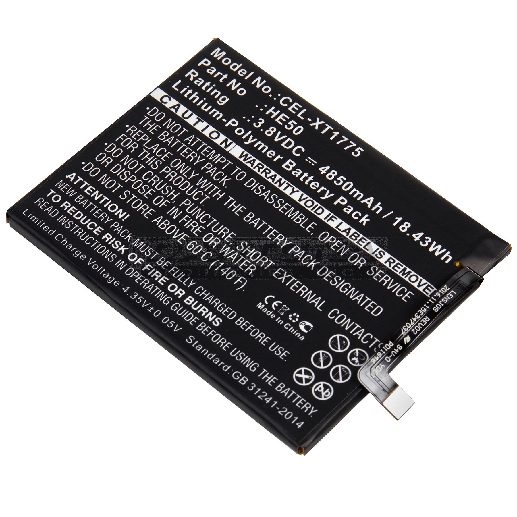 Motorola HE50 Moto E4 Plus Replacement Battery 3.8V 4850mAh