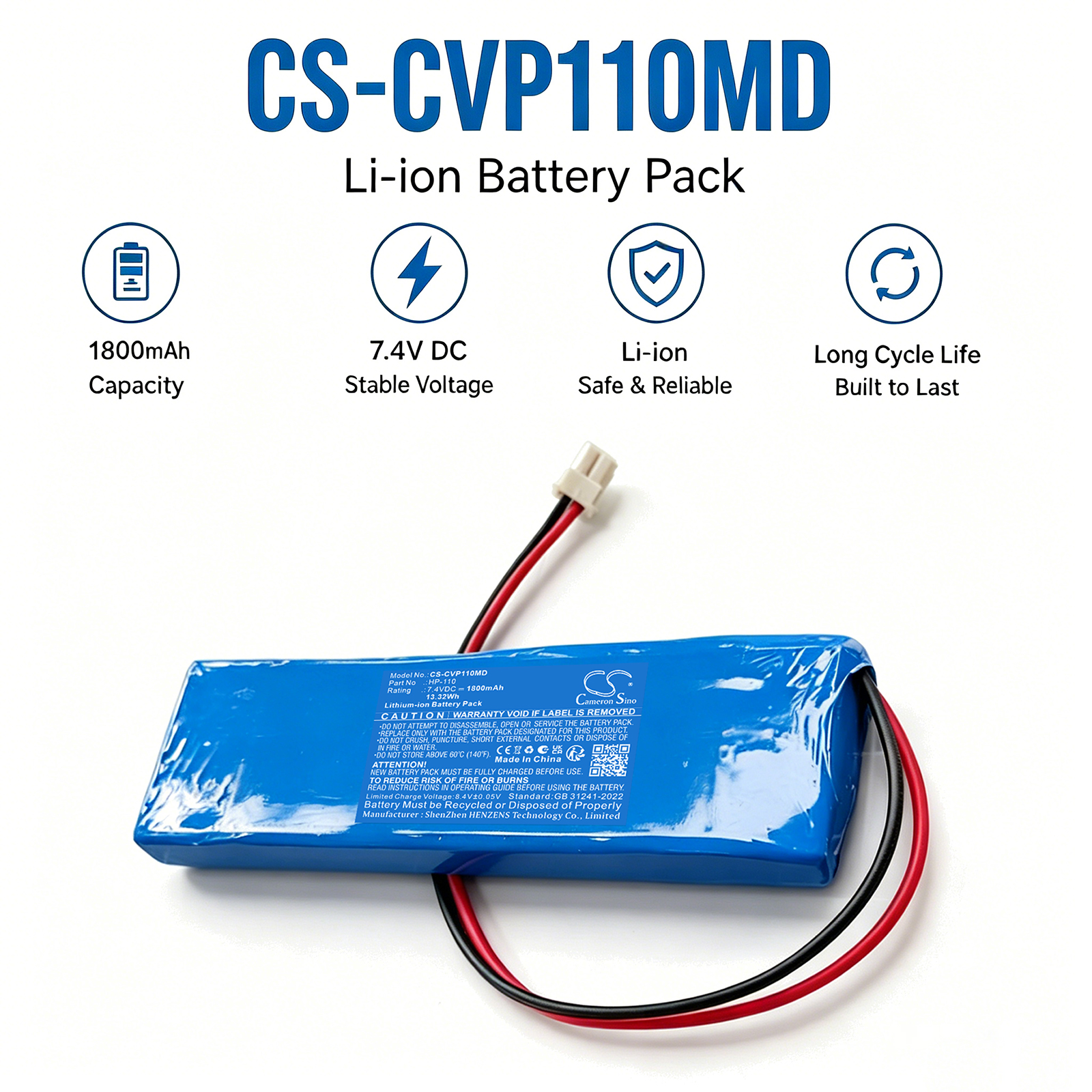 Care Vision Medical Replacement Battery 1800mAh