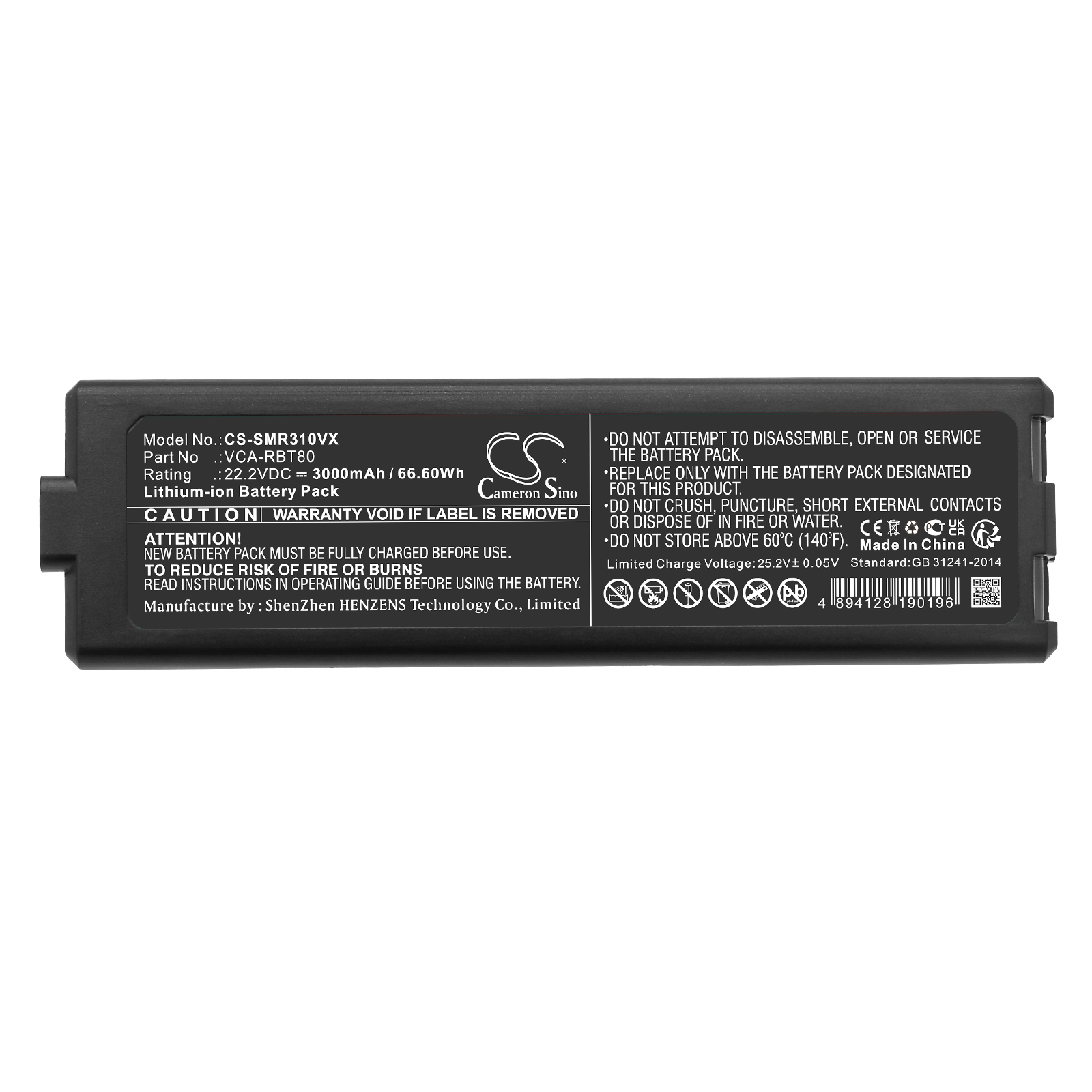 SAMSUNG VR30T85513W BATTERY REPLACEMENT VCA-RBT95 Jet Bot Replacement Battery
