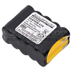Radio Shack 10AA-600(5X5)-WT Replacement Battery 12V 600mAh