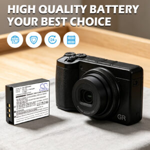 1850mAh Replacement Battery for Ricoh GR4, GR IV, DB-120