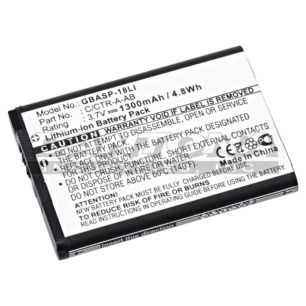 Nintendo 3DS C/CTR-A-AB Replacement Battery 3.7V 1300mAh