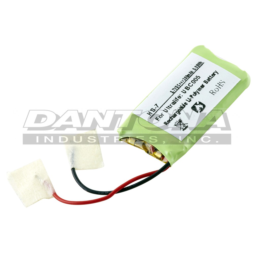 Ultralife UBC005 UBC581730 Replacement Battery 3.7V 250mAh