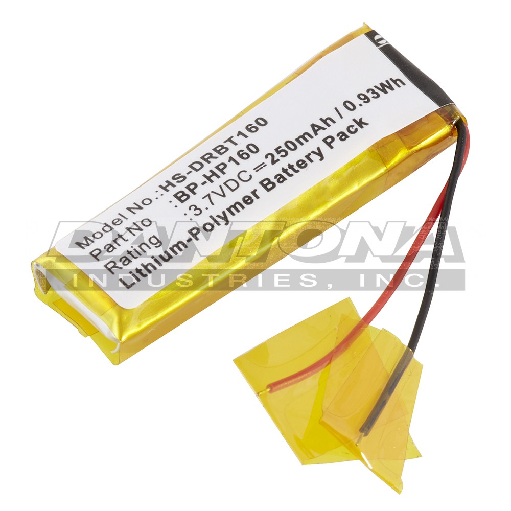 Sony BP-HP160 DR-BT160 Headset Replacement Battery 3.7V 250mAh