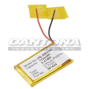 Sony 381424 AHB441623 SBH-20 Replacement Battery 3.7V 110mAh