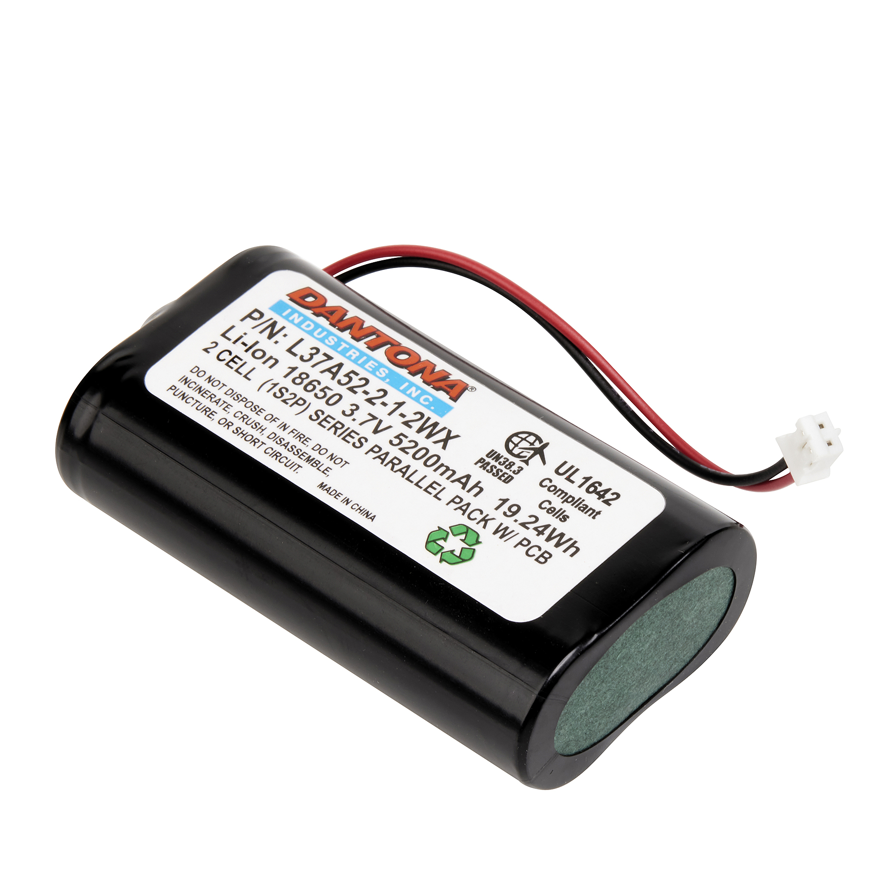L37A52-2-1-2WX - Dantona Batteries