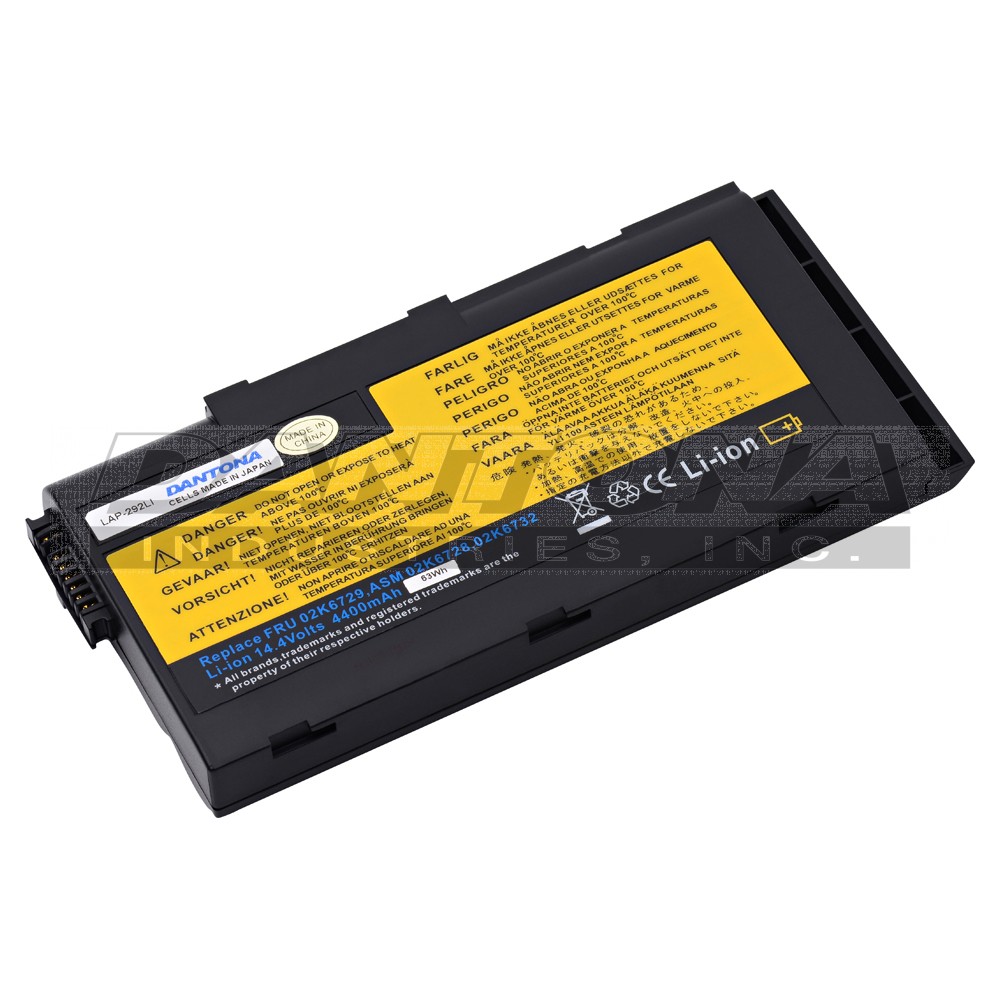 IBM 02K6728 02K6729 Laptop Replacement Battery 14.4V 3600mAh