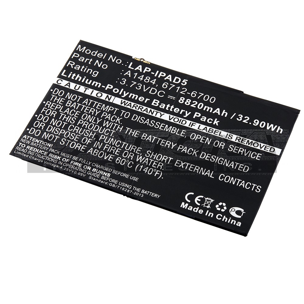 Apple 6712-6700 A1474 A1475 Replacement Battery 3.7V 8820mAh