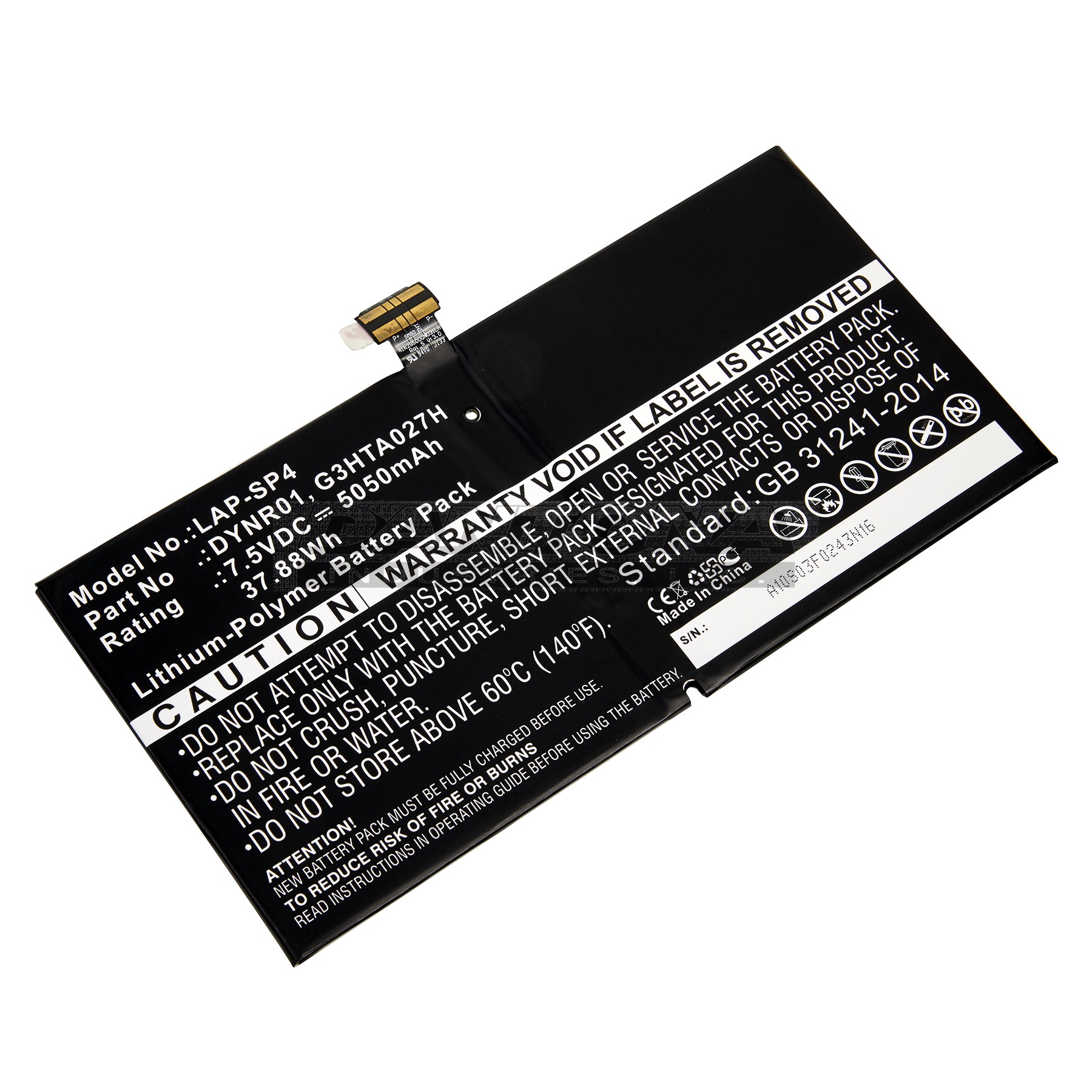 Microsoft 1724 DYNR01 Tablet Replacement Battery 5050mAh